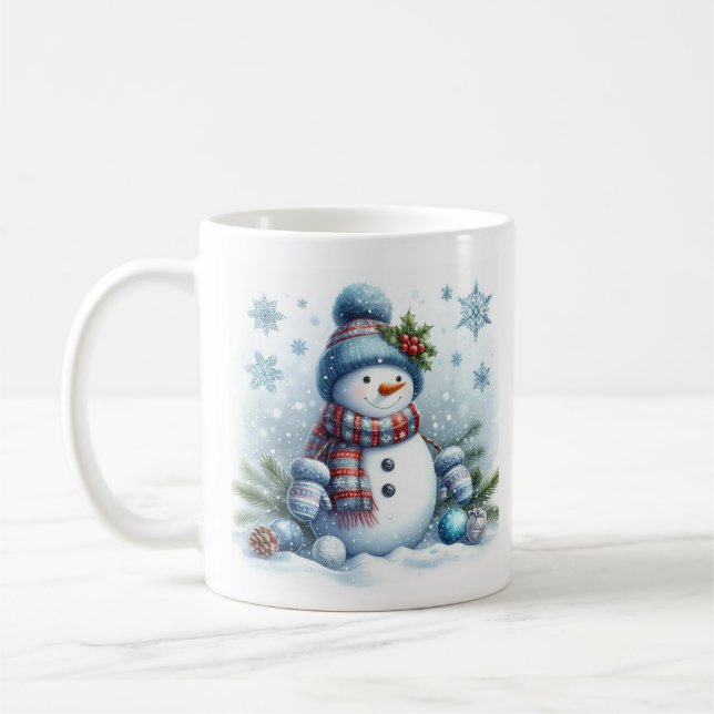 Cute snögubbe kaffemugg (Vänster)