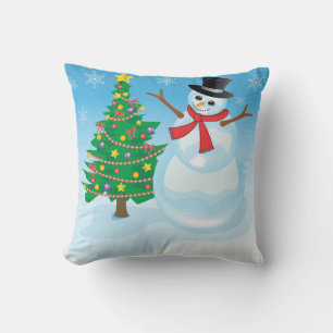 Cute Snögubbe Kudde