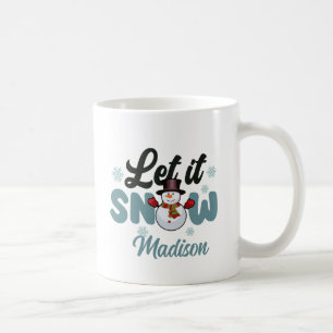 Cute Snögubbe Låt det snöa Personlig Kaffemugg