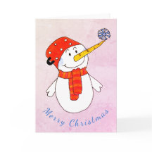 Cute Snögubbe med Snowflake Kids jul