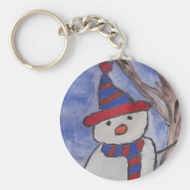 Cute Snögubbe Nyckelring
