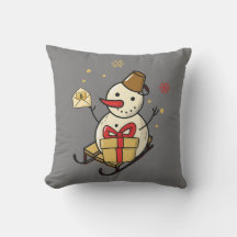Cute Snögubbe på en slö