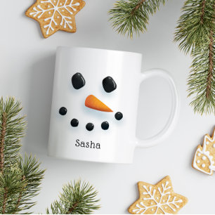 Cute Snögubbe, Personlig, Helgdag Kaffemugg