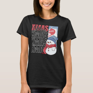 Cute Snögubbe Retro-jul T Shirt