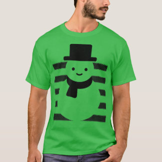 Cute Snögubbe, Snö Man, Winter, Kawaii, jul T Shirt