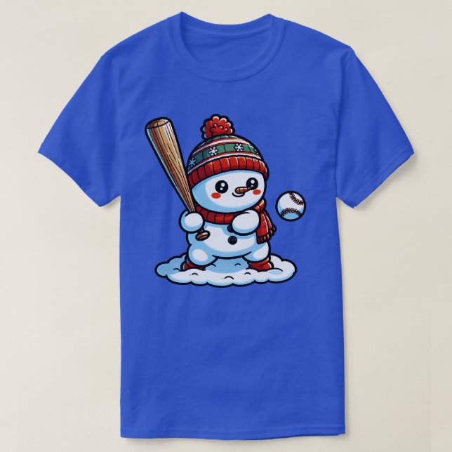 Cute snögubbe spelar baskeboll t shirt (Design framsida)