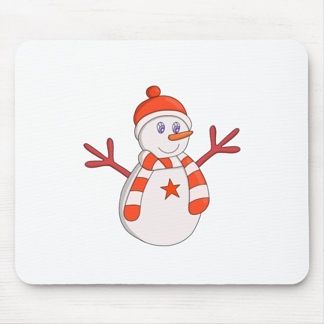 Cute Snögubbe Star Musmatta (Framsidan)