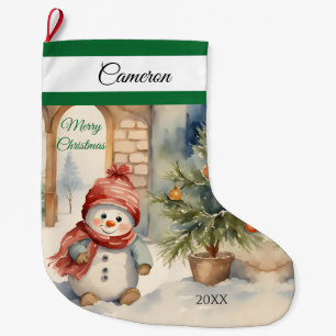 Cute Snögubbe - stor julklapp Julstrumpa