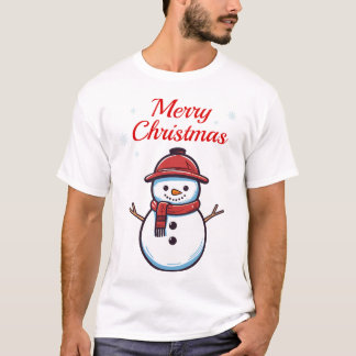 Cute snögubbe t shirt