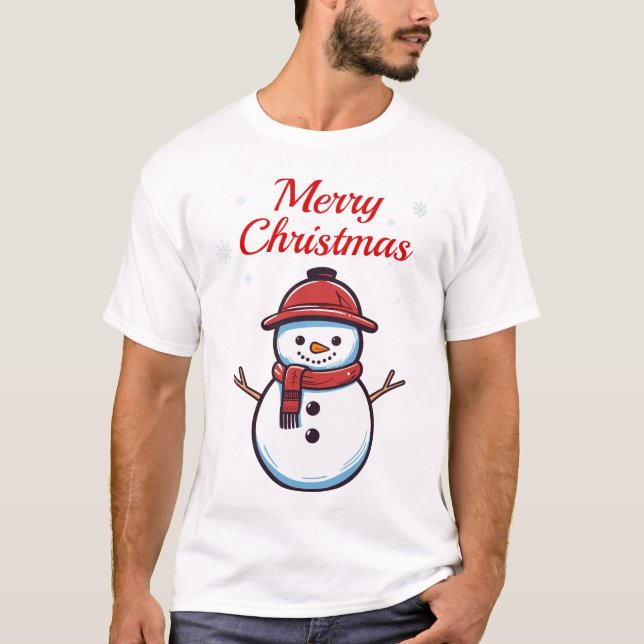 Cute snögubbe t shirt (Framsida)
