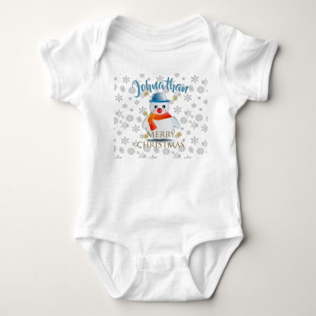 Cute Snögubbe T Shirt (Framsida)