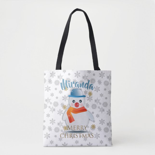 Cute Snögubbe Tygkasse (Framsida)