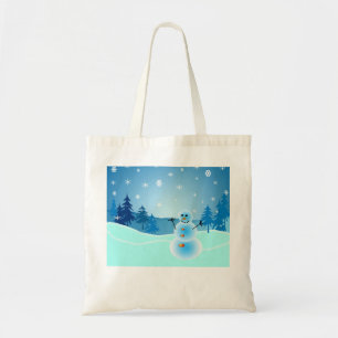 Cute snögubbe tygkasse
