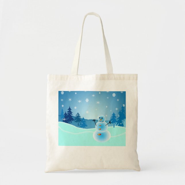 Cute snögubbe tygkasse (Framsidan)