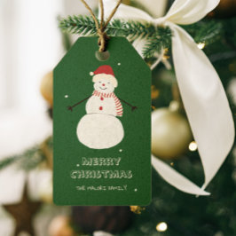 Cute Snögubbe | Viktig juldesign för Helgdag Presentetikett