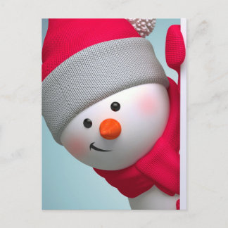 Cute Snögubbe Vykort