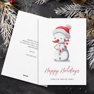 Cute Snögubbe Winter Glad helg jul Julkort