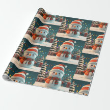 CUTE SNÖGUBBE WRAPPING PAPPER
