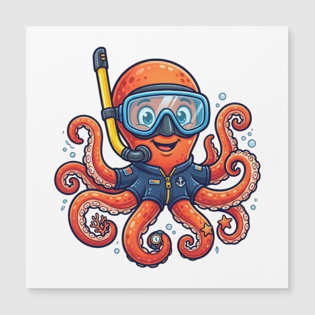 Cute Snorkeling Octopus - Ocean Explorer (Framsida)