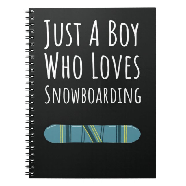 Cute Snowboarder Gifts For Boys Kids Winter Sports Anteckningsbok (Framsidan)