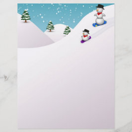 Cute Snowboarding-Snögubbar