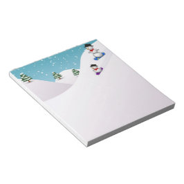 Cute Snowboarding-Snögubbar Anteckningsblock
