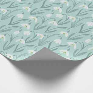 Cute Snowdrots mynta Presentpapper