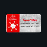 Cute Snowflake God jul Red Adressetikett<br><div class="desc">Sprid lite Julafton munter med dessa söta,  festliga,  röda God jul-snöflingor returetiketter!</div>