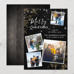 Cute Snowflake jul 4 Photo Collate Card Inbjudningar