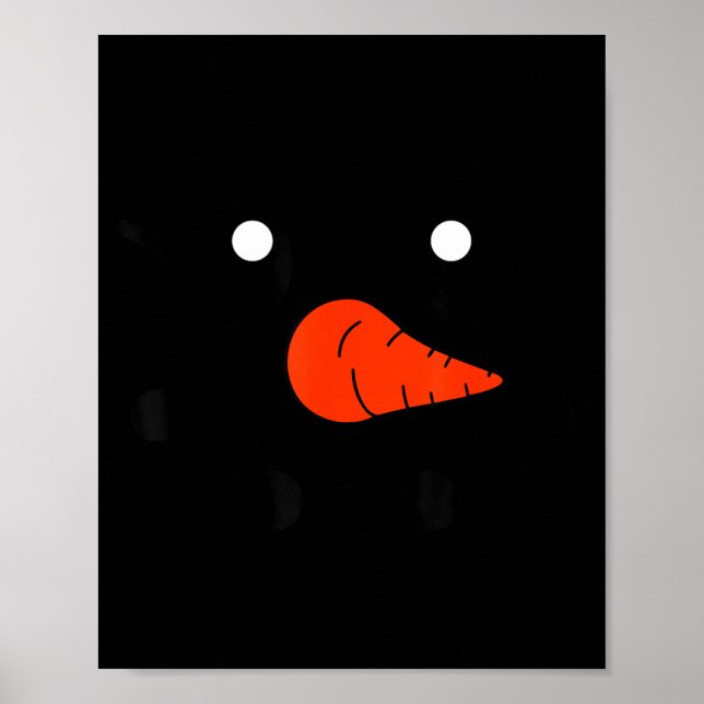 Cute Snowlady Snowman Face Christmas Matching Fami Poster (Framsidan)