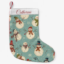 Cute Snowman Christmas Stocking