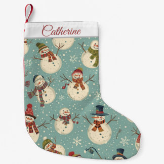 Cute Snowman Christmas Stocking Liten Julstrumpa