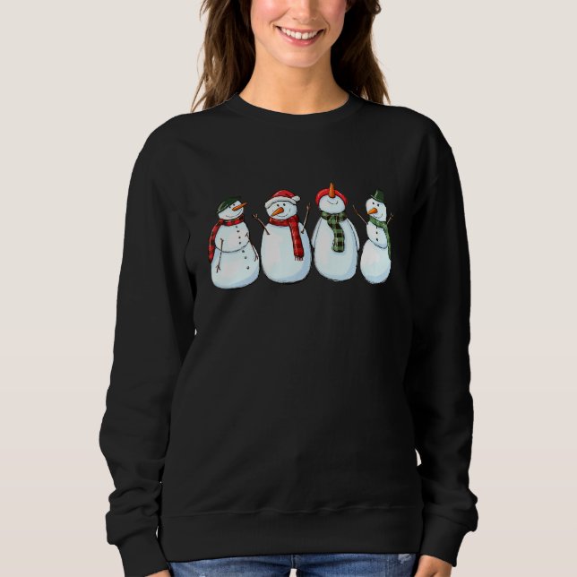 Cute Snowman Christmas Womens Cute For Besties Fri T Shirt (Framsida)