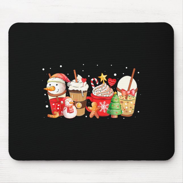 Cute Snowman Coffee Lover Latte Gingerbread Funny  Musmatta (Framsidan)