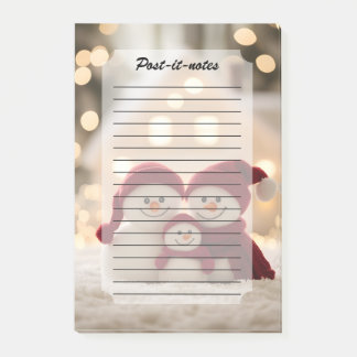 Cute Snowman Family Winter Christmas Post-it Block