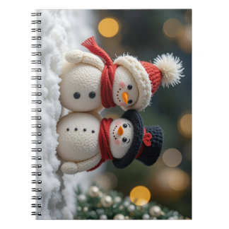 cute snowman together anteckningsbok