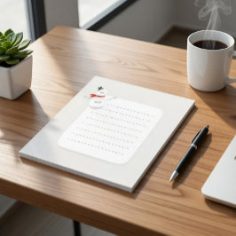 Cute Snowman Winter Notepad Anteckningsblock