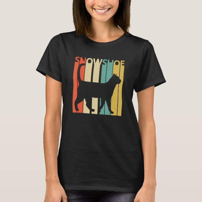 Cute Snowshoe Cat T Shirt (Framsida)