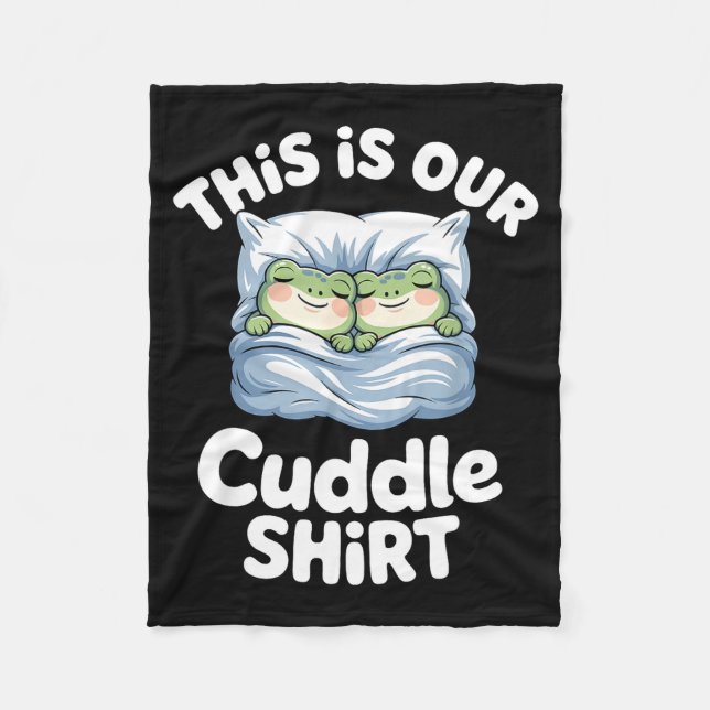Cute Snuggly Frog Lovers This Is Our Cuddle  Fleecefilt (Framsidan)