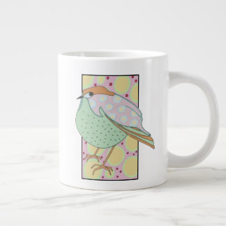 Cute Snyggt Framed Pastel Songbird Jumbo Mugg