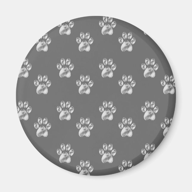Cute snyggt mönster om mörk grått magnet (Framsidan)