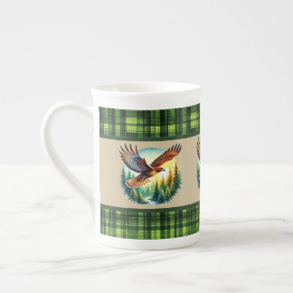 Cute soaring eagle placemat benporslin mugg