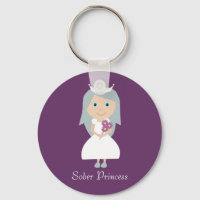 Cute Sober Princess Tecknade figurer Lila