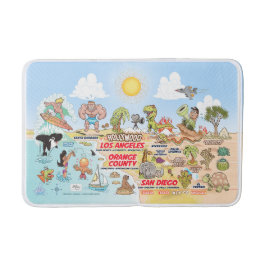 Cute SoCal Bath Mat Badrumsmatta