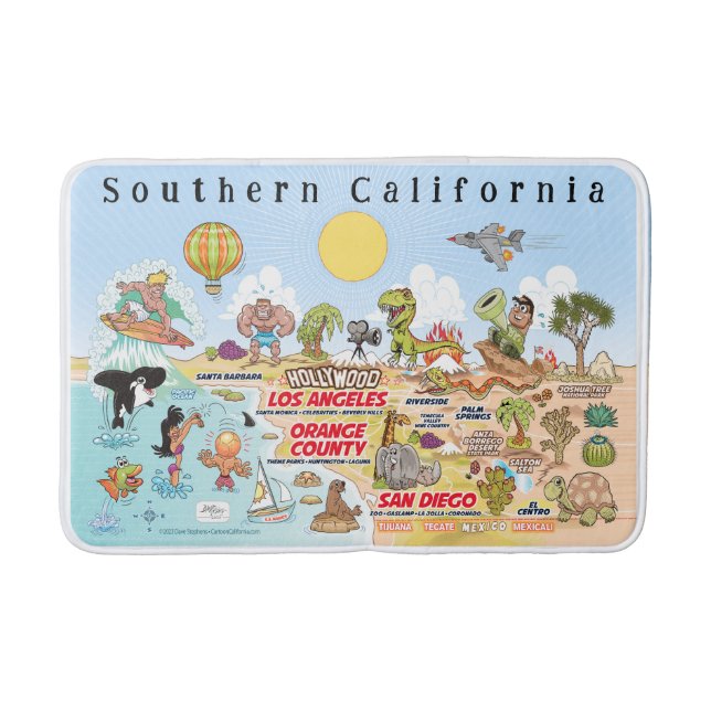 Cute SoCal Bath Mat Badrumsmatta (Framsidan)