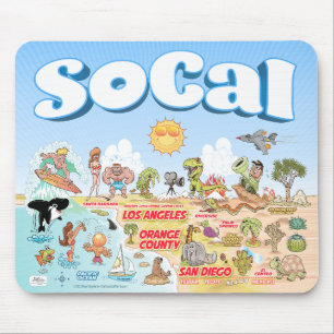 Cute SoCal Mouse Pad Musmatta