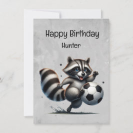 Cute Soccer Anpassningsbar Birthday Kort