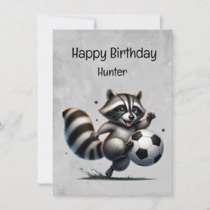 Cute Soccer Anpassningsbar Birthday Kort
