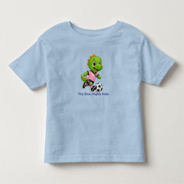 Cute Soccer Dino Shirt for children T (Framsida)