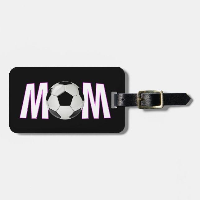 Cute Soccer Mamma Bagagebricka (Horisontell Framsida)